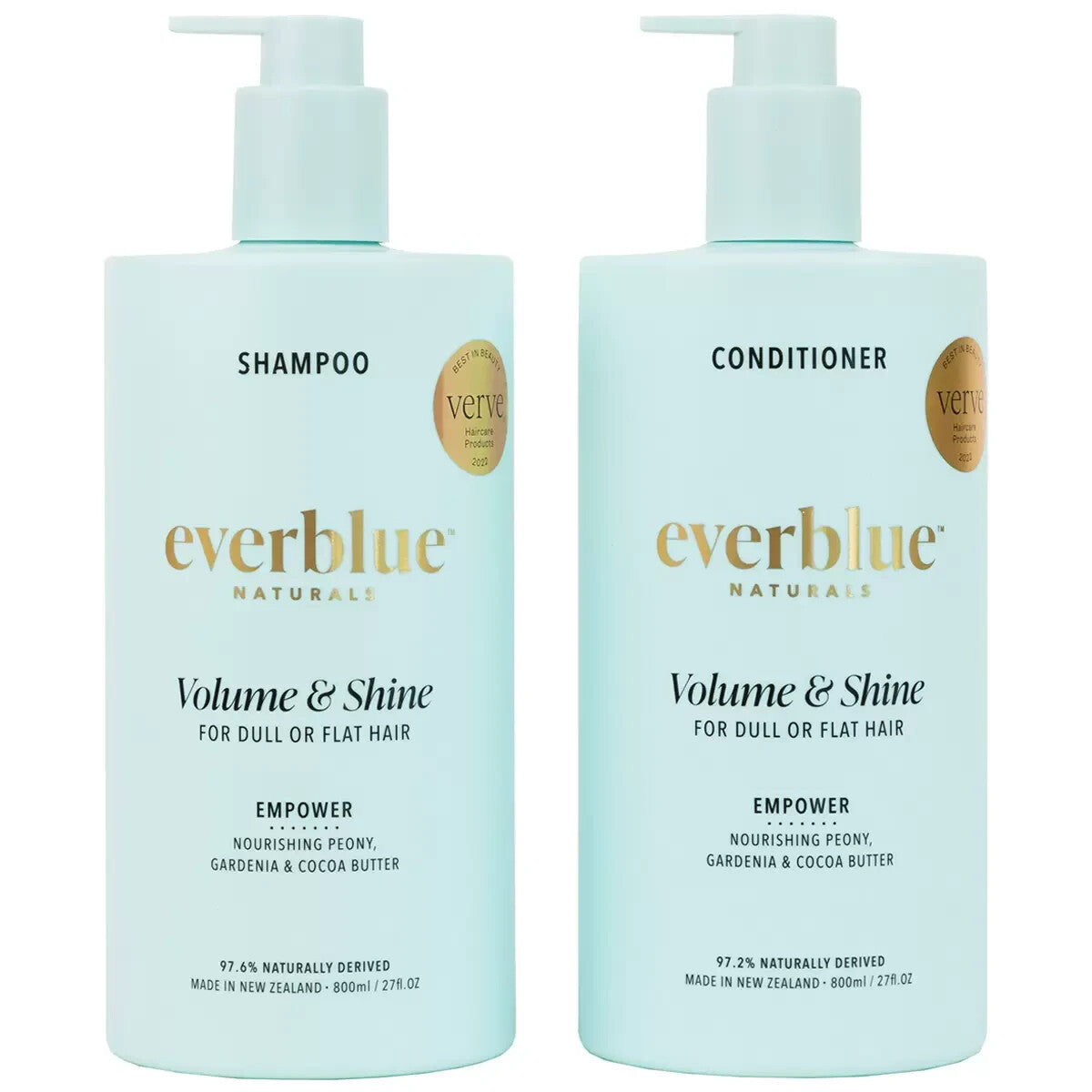 Everblue Shampoo & Conditioner Dull Flat Hair Care Volume & Shine Duo 800mL Set