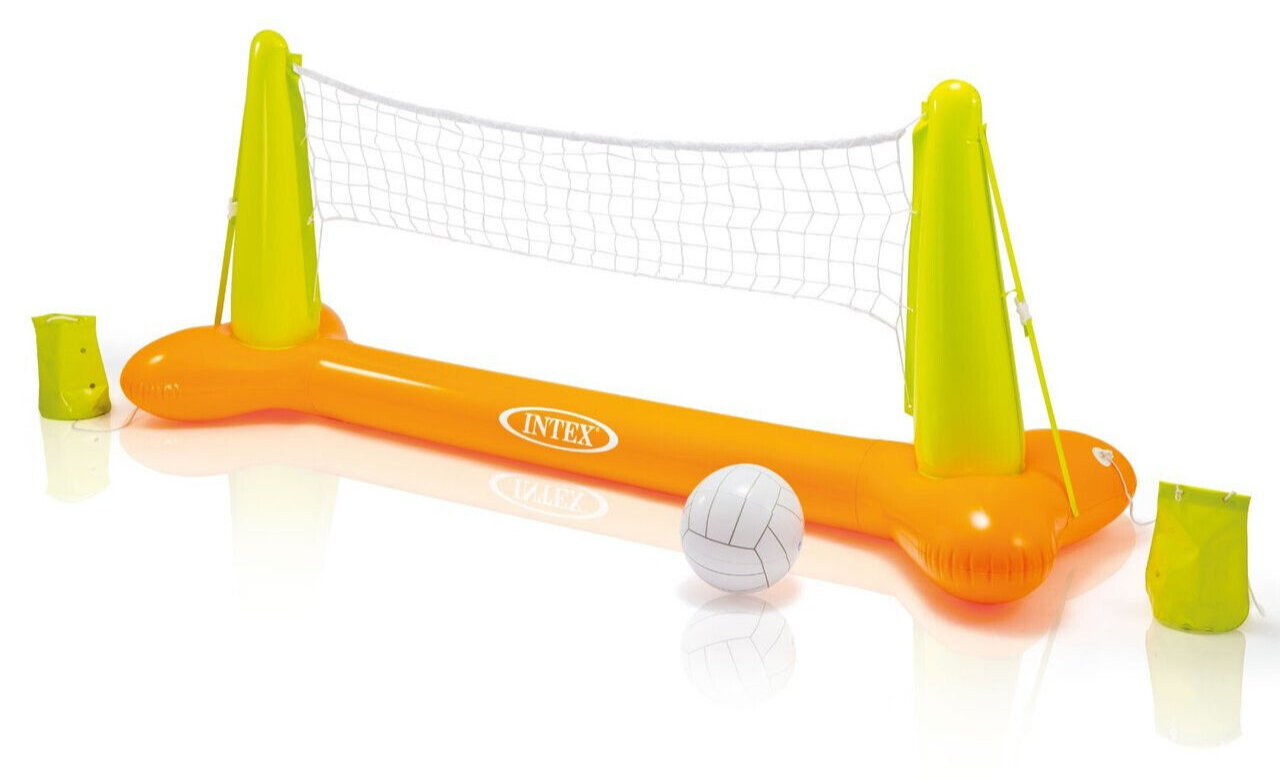 Intex Pool Volleyball Set Inflatable Floating Game Ball Net Swimming Pool Party
