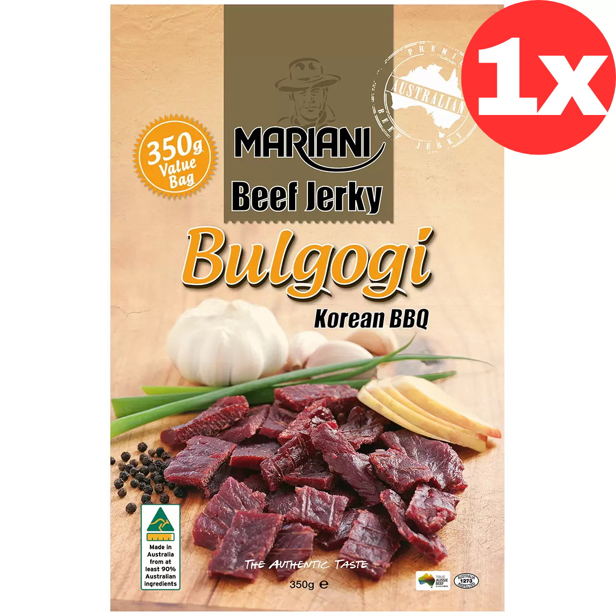 Mariani Bulgogi Beef Jerky Korean Bbq Authentic Taste Pack of 350g Snack Treat
