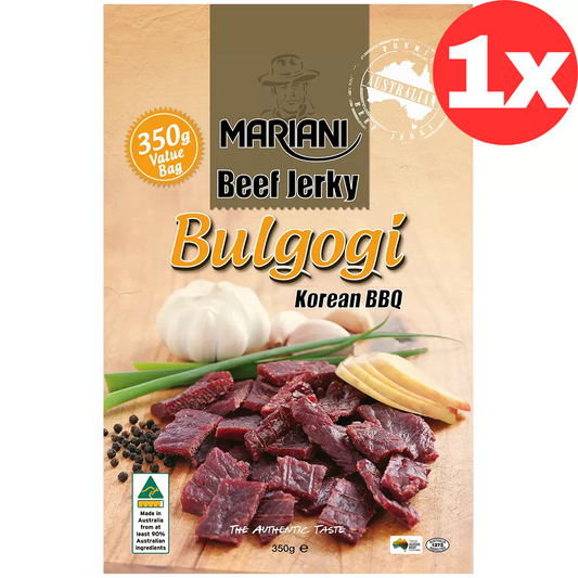 Mariani Bulgogi Beef Jerky Korean Bbq Authentic Taste Pack of 350g Snack Treat