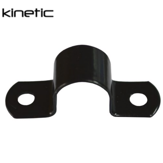 Kinetic Saddle Pipe Clips U-shaped 18mm Powder Coat Finish for Plumbing 10 Pack