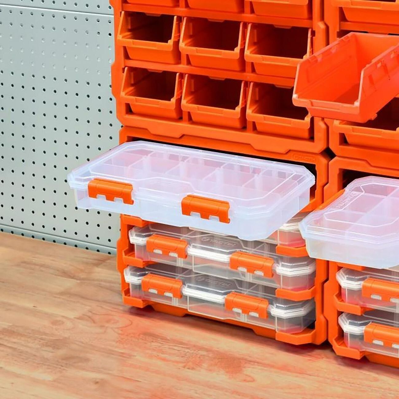 Tactix 13 Compartment Storage Box Removable Dividers Detachable Tool Organiser