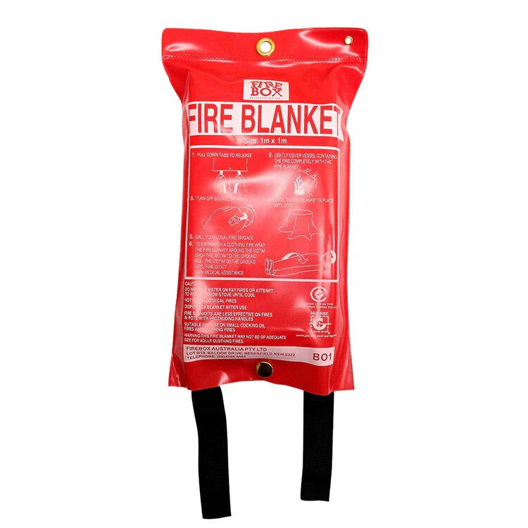 Firebox Fire Blanket 1m x 1m For Home Kitchen Office Caravan Emergency Fires