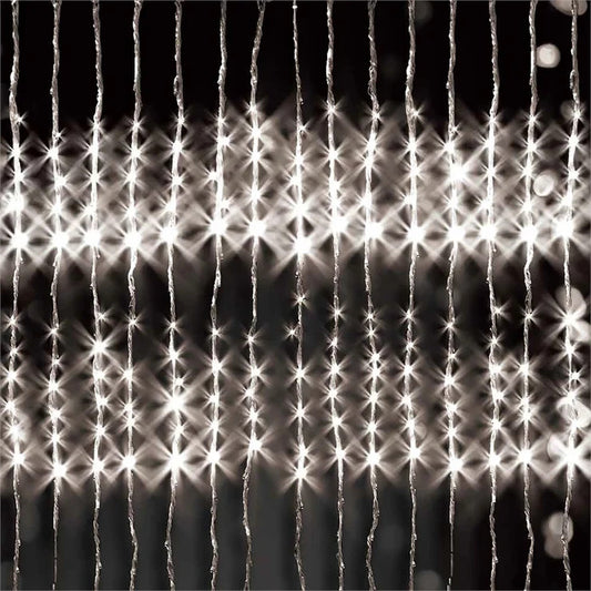 Lytworx String Waterfall 600 LED Lights Low Voltage White Christmas Decoration