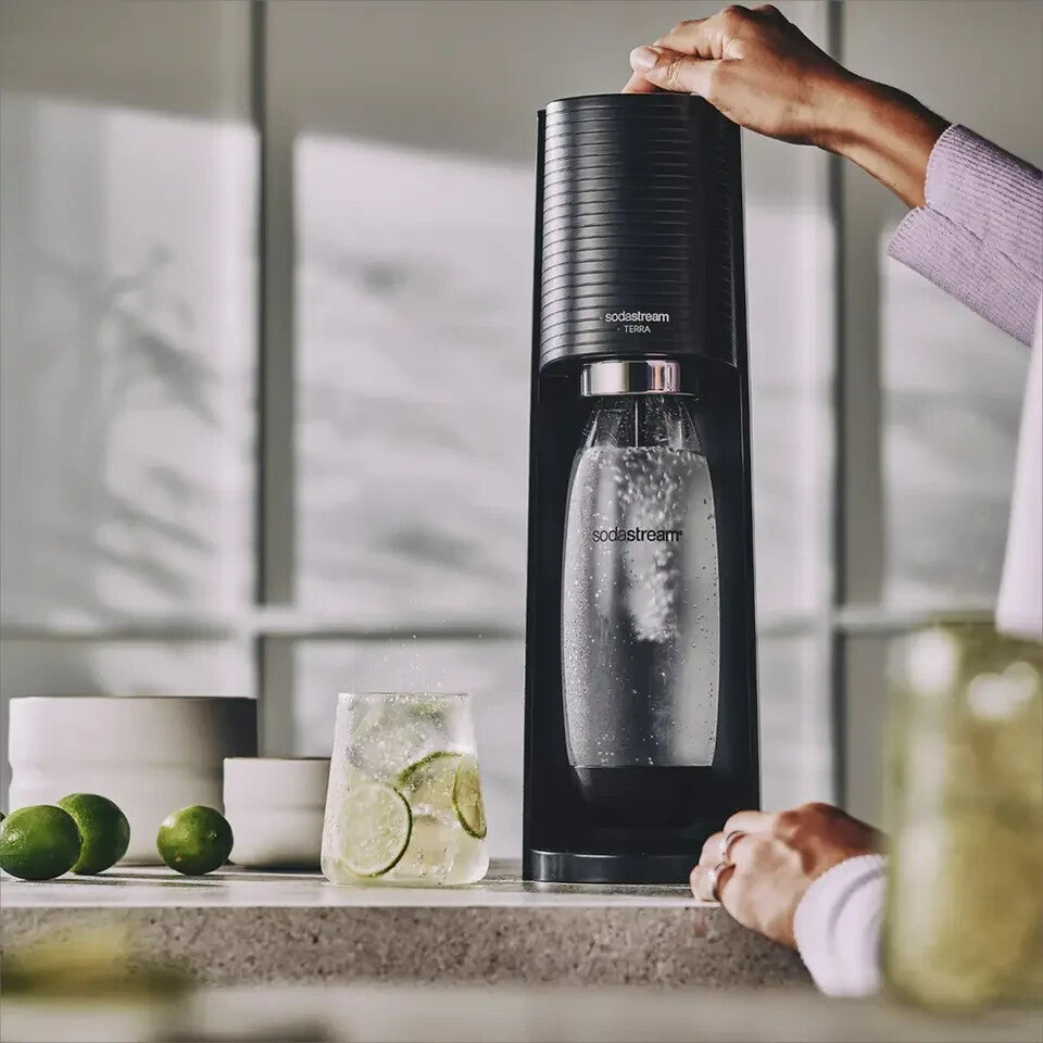 SodaStream Terra Sparkling Water Maker Fizzy Soda Carbonating Bottle Machine