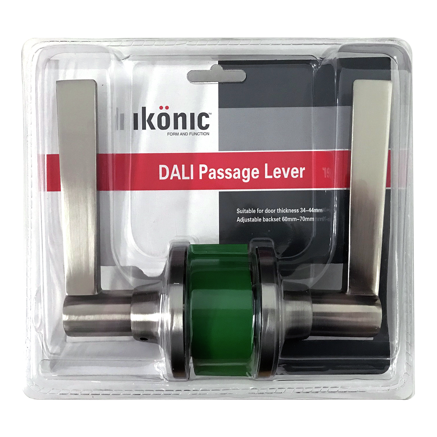 Ikonic Dali Passage Lever  Satin Stainless Steel Door Knob Lock Handle Set