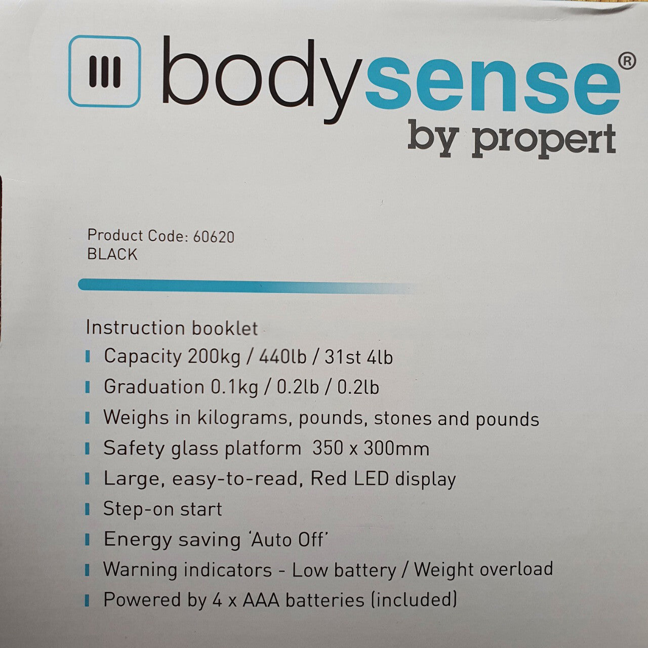Bodysense Wide Platform Weight Digital Glass Bathroom Scale Machine 200kg