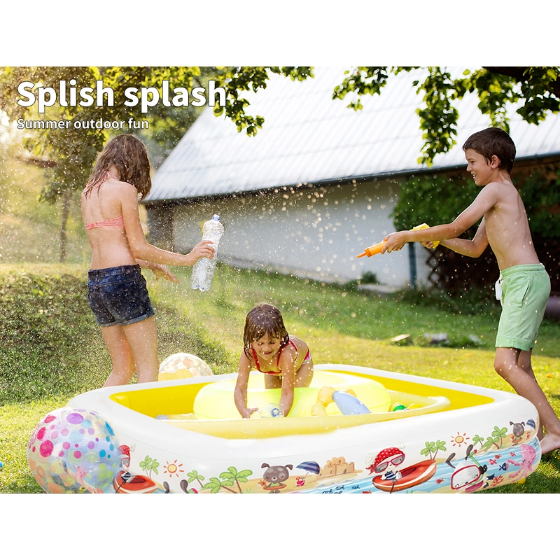 Intex Inflatable Swimming Pool Kids Toy Above Ground with Sun Shade Canopy