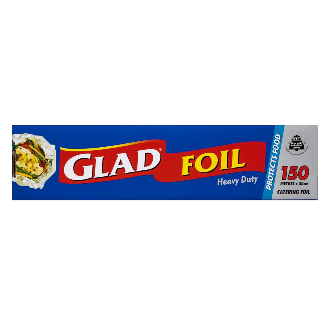 2 x Glad Foil Sealing Wrap Food Wrapping Cover Heavy Duty 150M x 30cm