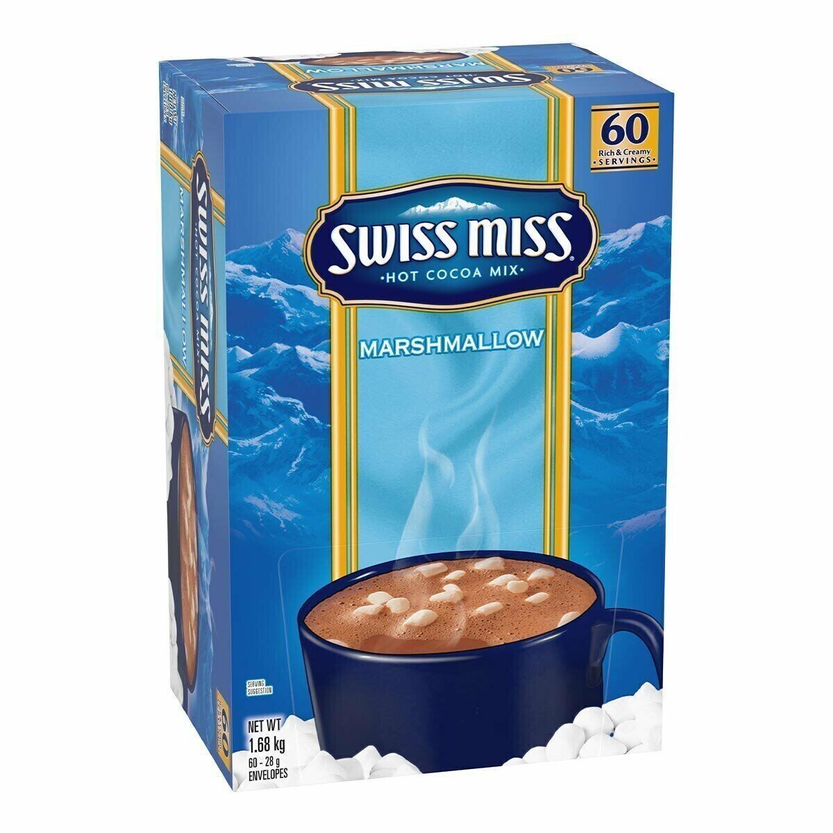 2 x Swiss Miss Hot Cocoa Mix Marshmallow Rich & Creamy Hot Chocolate Drink 60pk