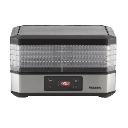 Heller Digital Food Dehydrator Stainless Electric Preserver Fruits Jerky 5 Trays