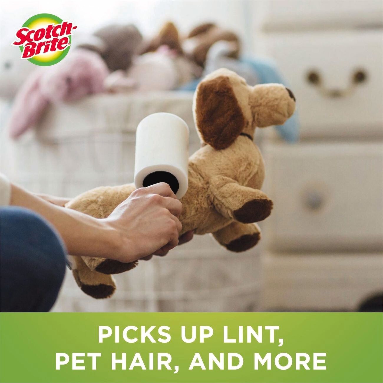 Scotch Brite Lint Roller Clothes Fabric Pet Hair Dust Remover 5 x 95 Sheets