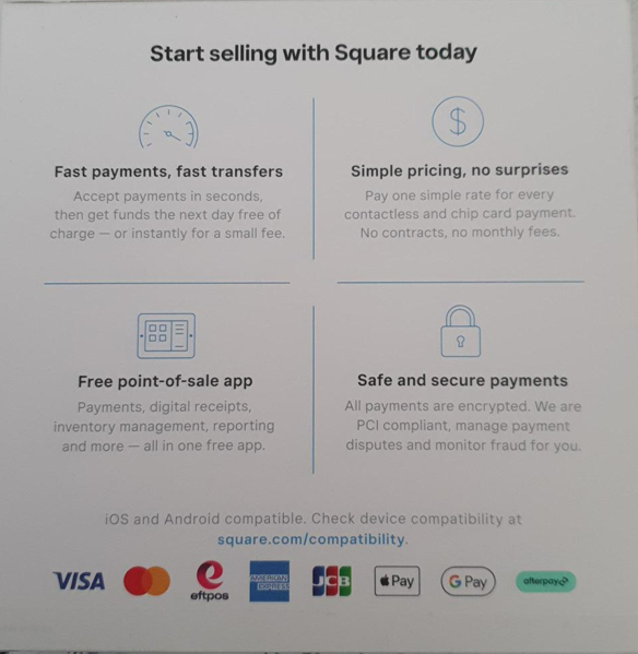 Square Card Reader 2nd Generation Portable Wireless Chip Contactless Payment