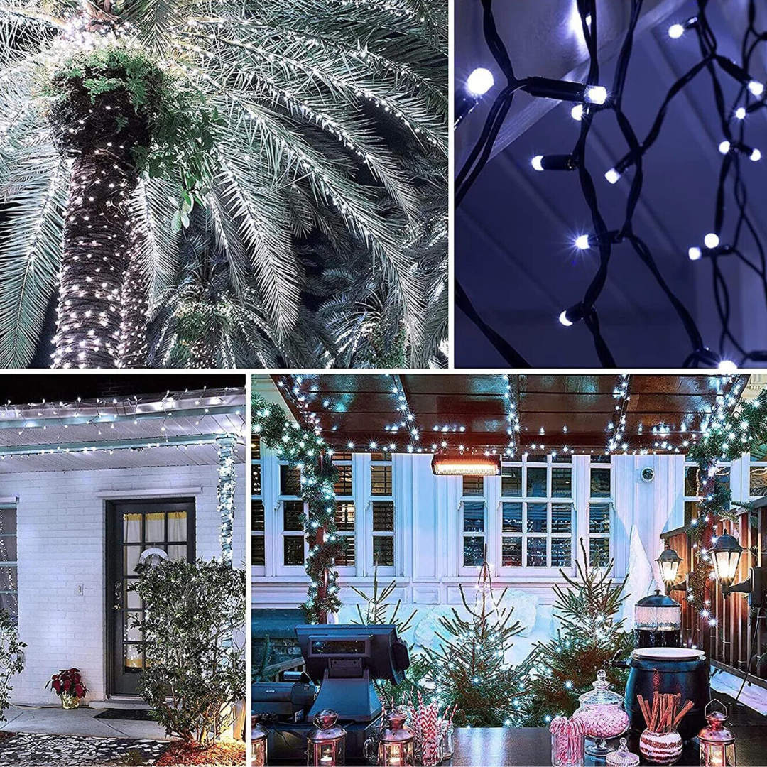 Lytworx 250 White LED Fairy Lights Christmas String Light Decoration 12.4m