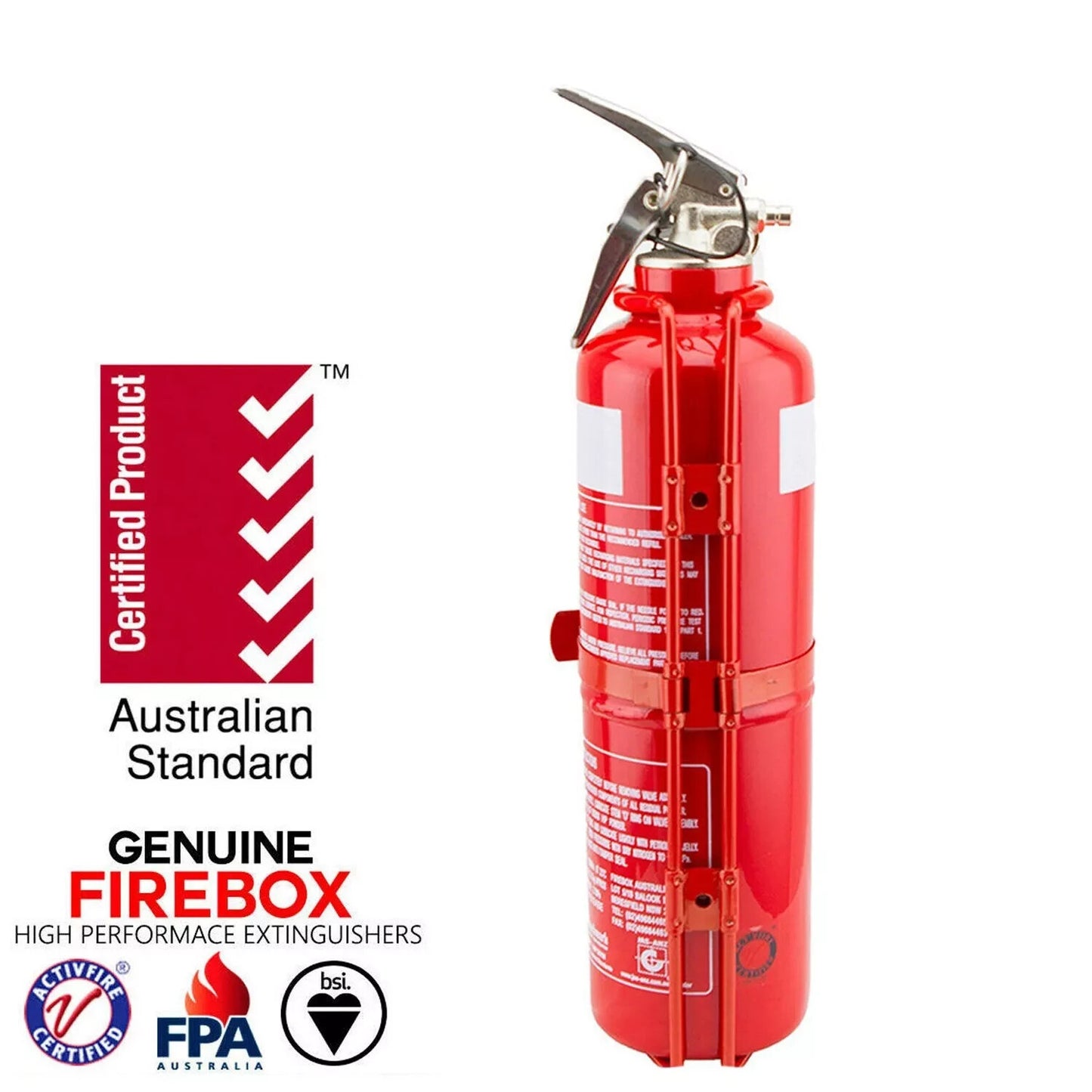 Firebox 1kg Fire Extinguisher ABE Professional Dry Chemical Powder w/ Bracket