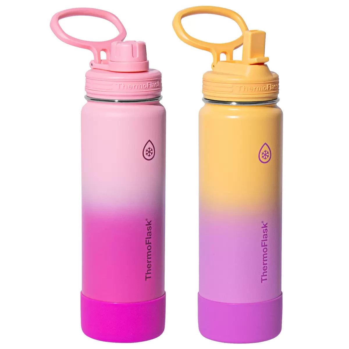 2x ThermoFlask Ombre Double Wall Vacuum Insulated Stainless Steel Bottle 710ml