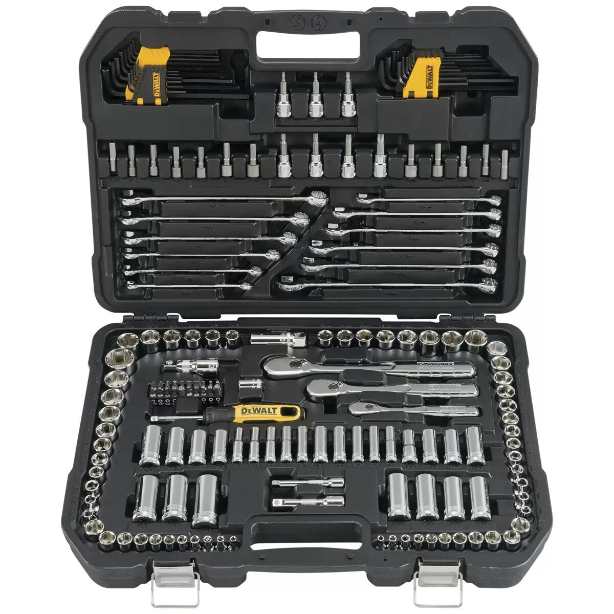 Dewalt 173 Piece Socket Set Polished Crome Tool Set Socket Set Spanner Set