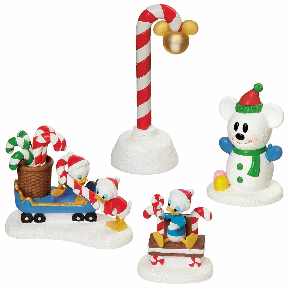 Disney Christmas Holiday Village with Lights & Music Tabletop Decor 13 Pieces