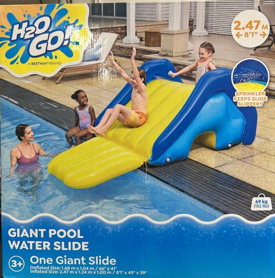 Bestway Active Giant Pool Water Slide Summer Kids Fun Outdoor 2.47m