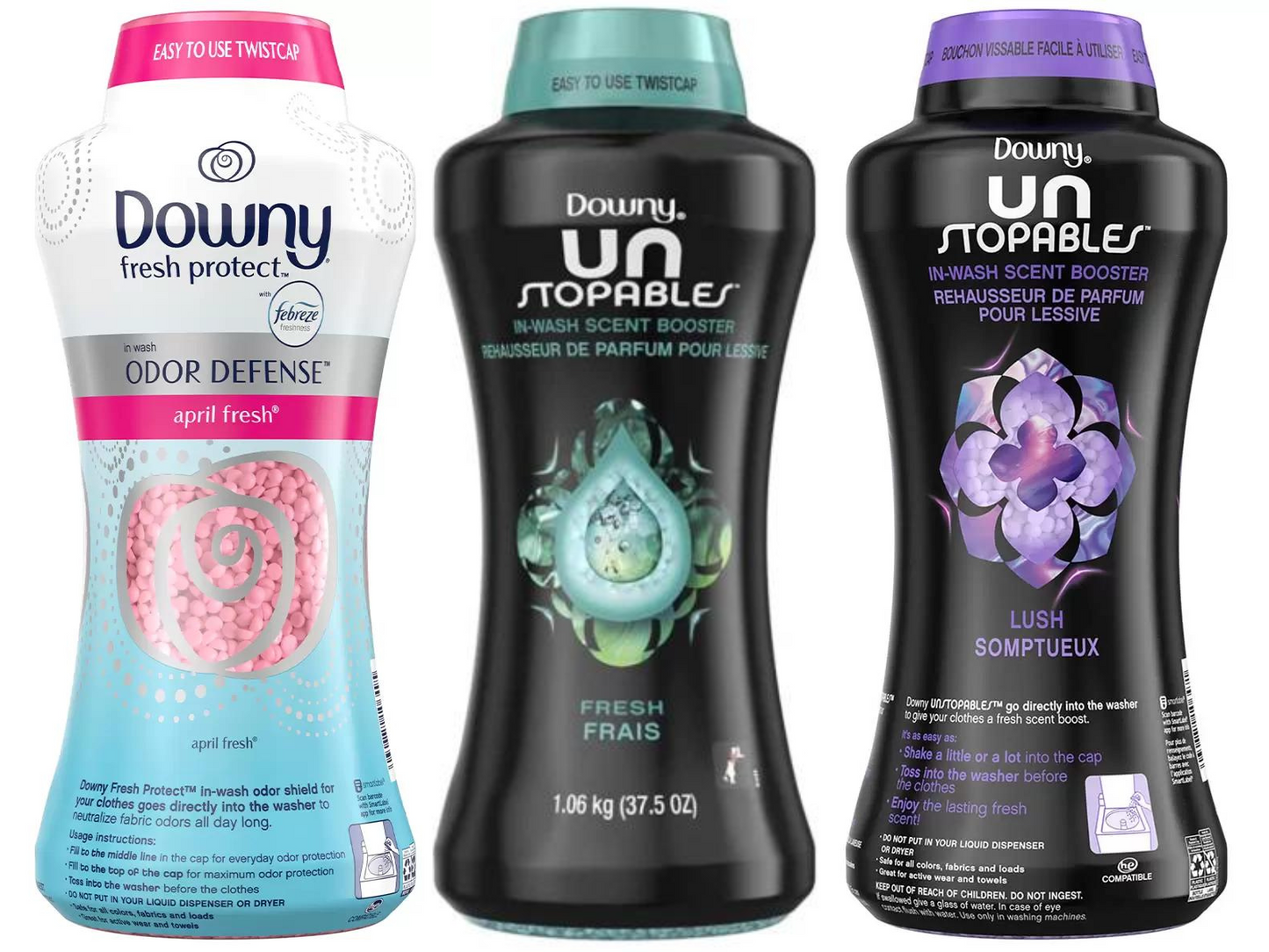 Downy Unstopables In-Wash Fabric Softener Booster Beads Long Lasting 963g