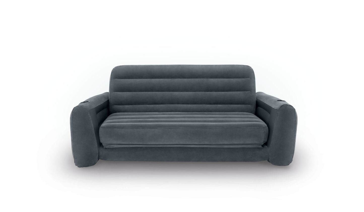 Intex Pull Out Sofa Bed Air Couch Inflatable Lounge Camping  with Drink Holder