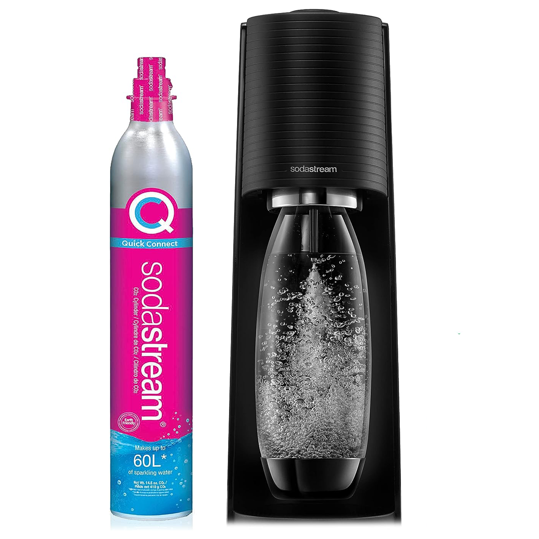 SodaStream Soda Maker Terra Megapack Sparkling Water + 2 x 1L Bottle