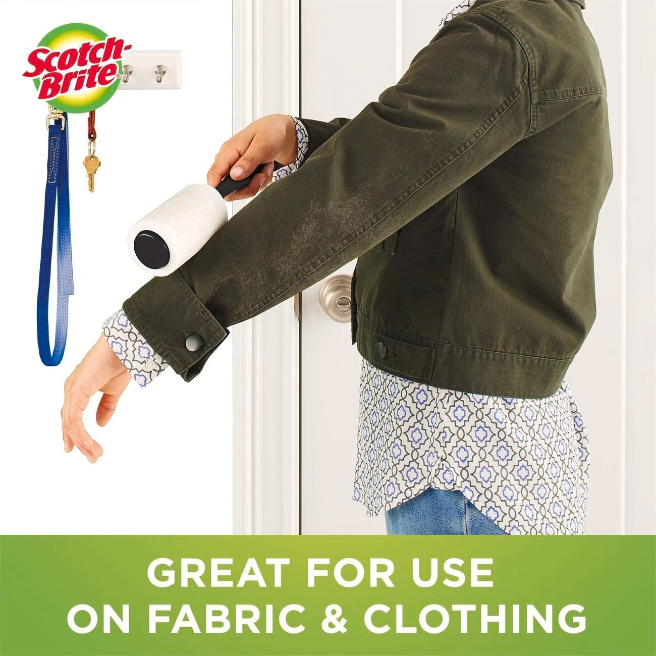 Scotch Brite Lint Roller Clothes Fabric Pet Hair Dust Remover 5 x 95 Sheets