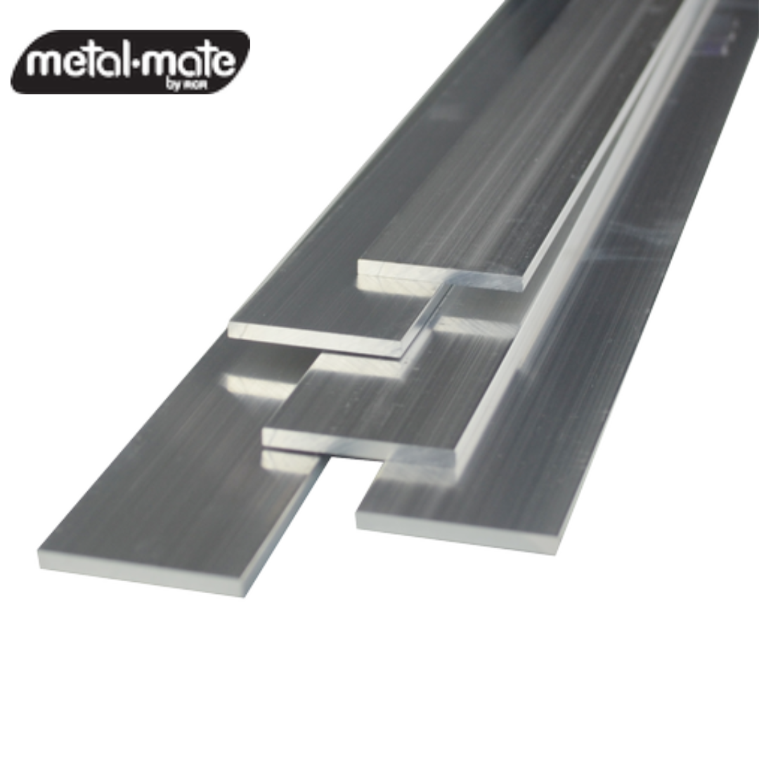 Metal Mate 20 x 1.6mm 1m Aluminium Flat Bar Silver Lightweight