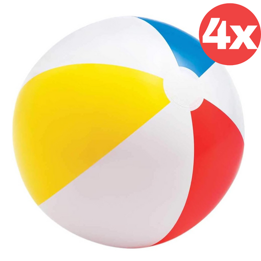 4x Intex Inflatable Beach Pool Ball Glossy Vinyl Panel Outdoor Swim Water Toy