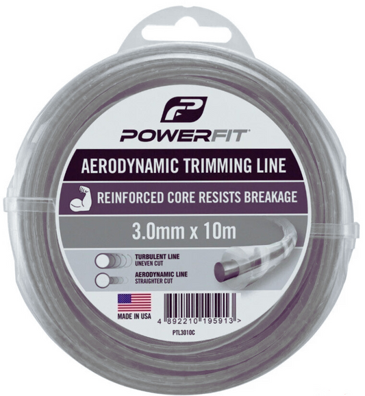 2x Powerfit Aerodynamic Trimming Line Extruded Dimpled String 3.0mm x 10m