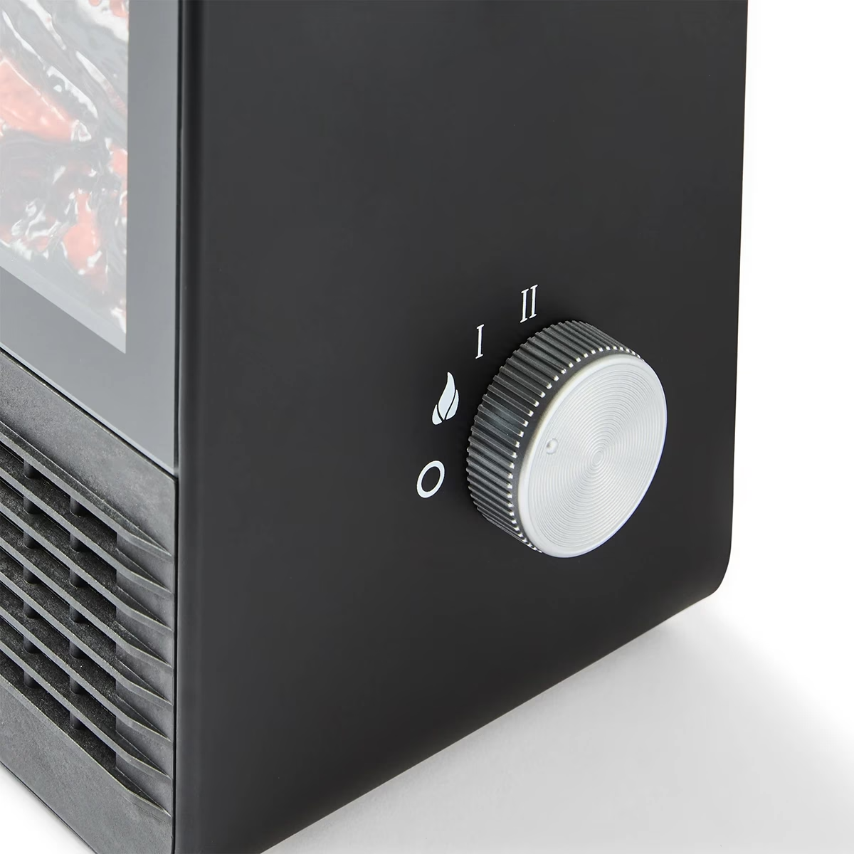 Electric Fireplace Heater Portable Real Flame Effect Modern 2 Heat Setting 1500W