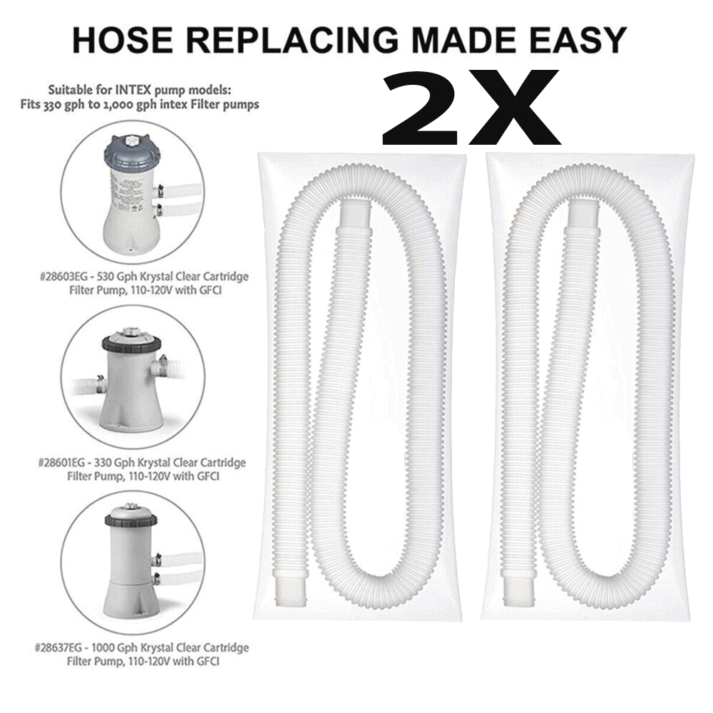 Genuine Intex  Hose 32MM Pipe for Above Ground Swimming Pool Pump 2 Pack
