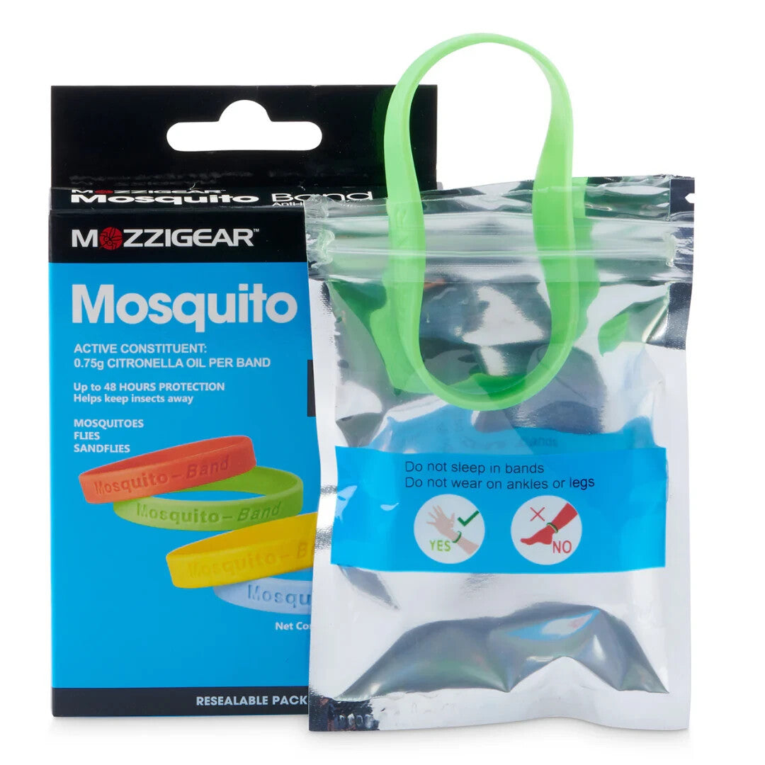 Mozzigear Mosquito Repellent Wrist Band Camping Hiking Insect Repelller 6 Pack