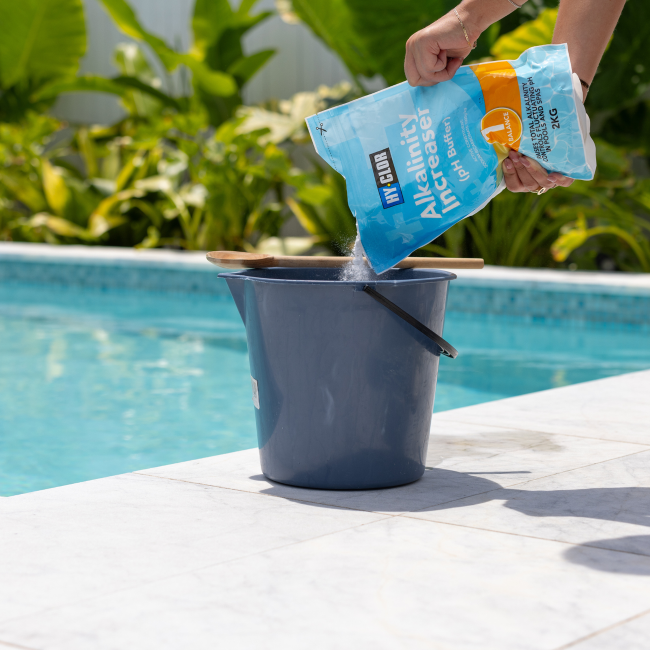 Hy-Clor Alkalinity Increaser pH Buffer Swimming Pool Spas Water Soft Pack 2kg