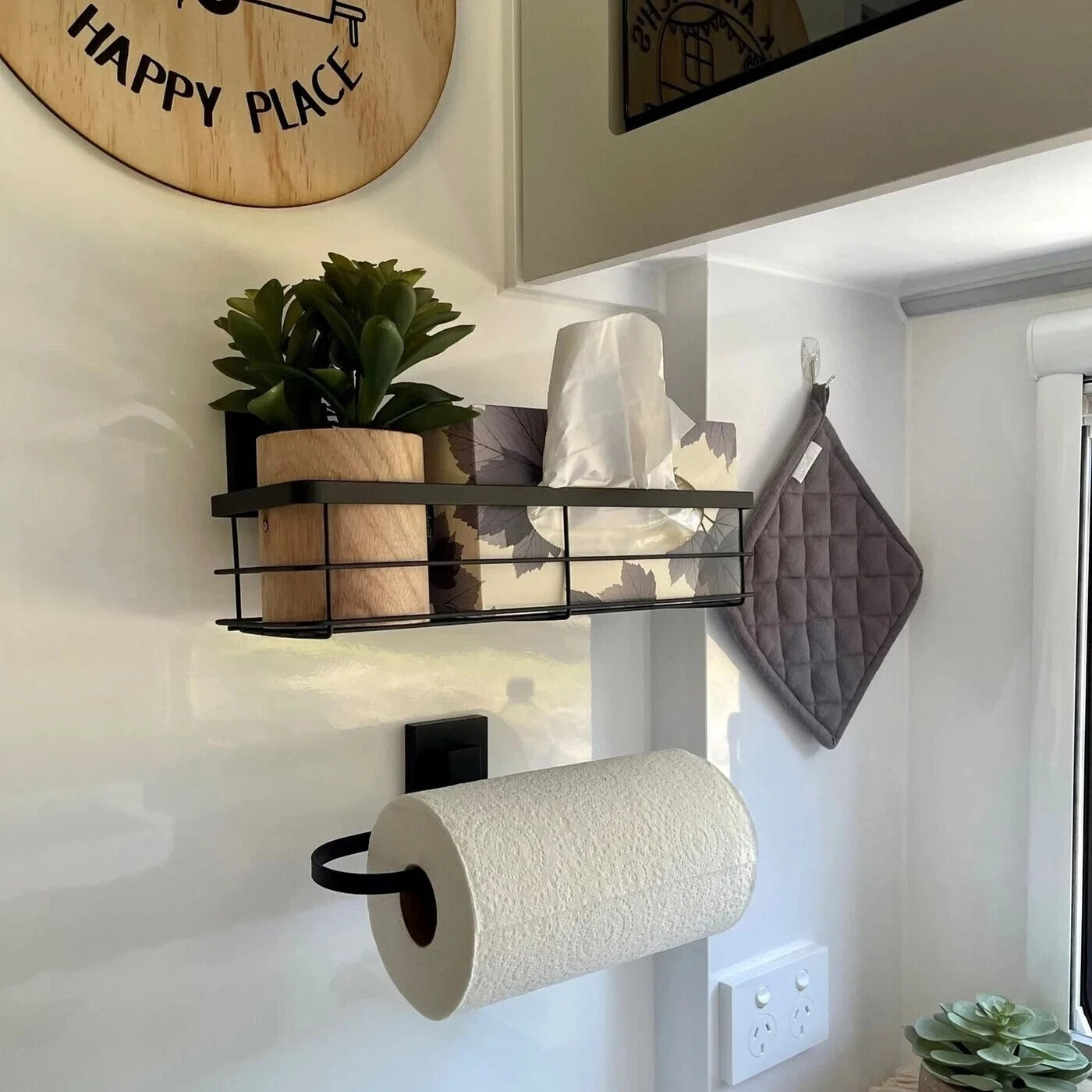 Fusion-Loc Bathroom Shower Caddy Suction Hanging Shelf Rack Bath Organiser