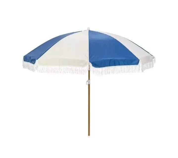 Marquee Beach Umbrella Tassel Picnic Portable Canopy Sun Protection Shade