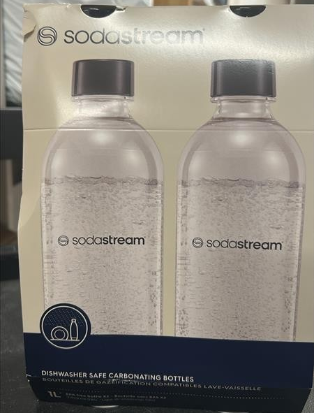 Sodastream Carbonating Water Bottle Soda Making BPA Free Black 1 Litre Twin Pack