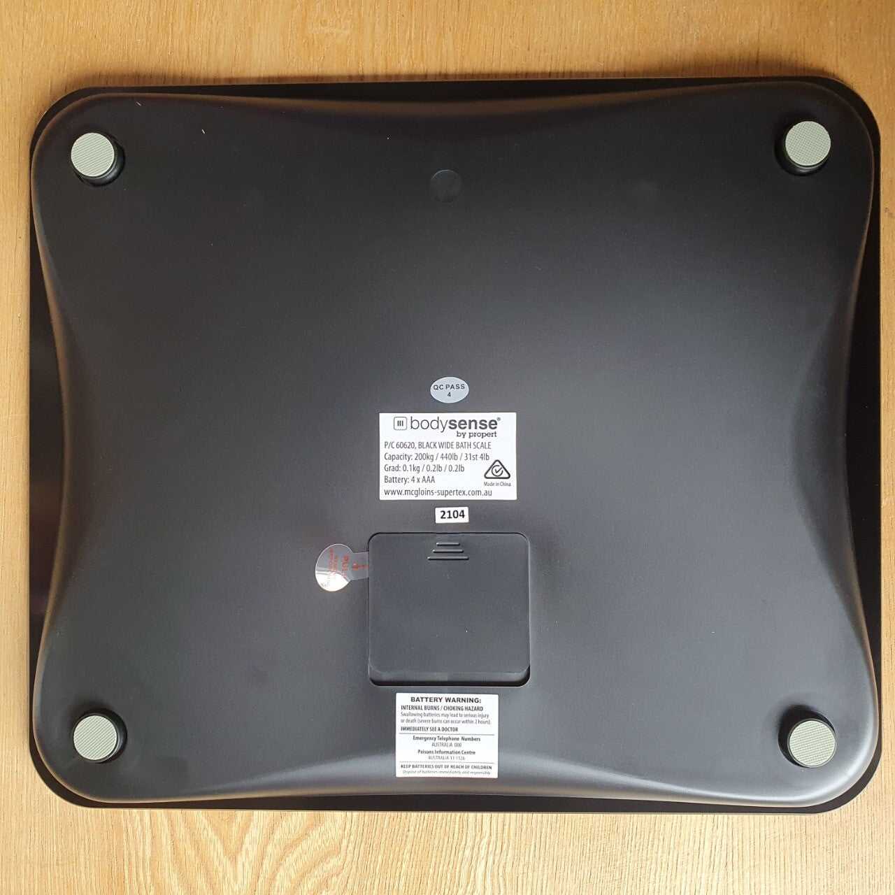 Bodysense Wide Platform Weight Digital Glass Bathroom Scale Machine 200kg