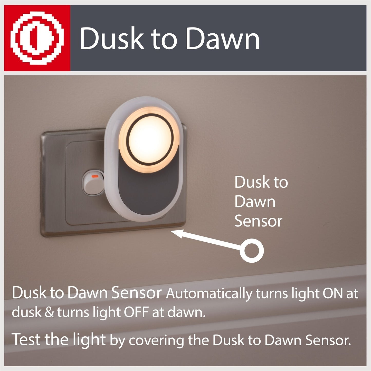 Arlec 240V Night Light Plug In LED Dusk to Dawn Switch Indoor Warm White 3 Pack
