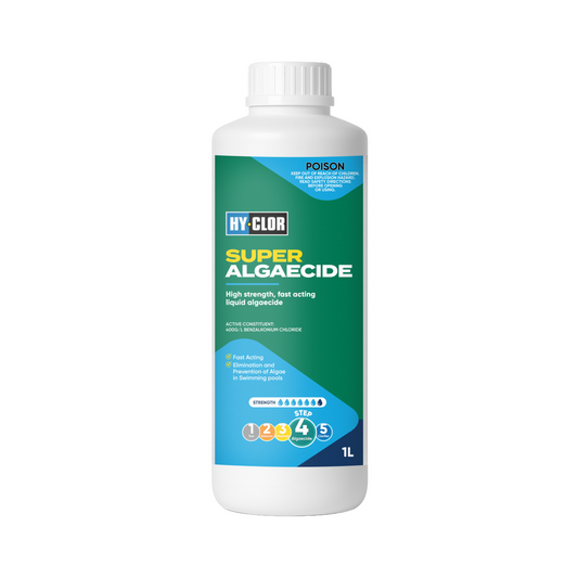 Hy-Clor Super Algaecide Liquid for Chlorine Saltwater Swimming Pool Chemical 1L