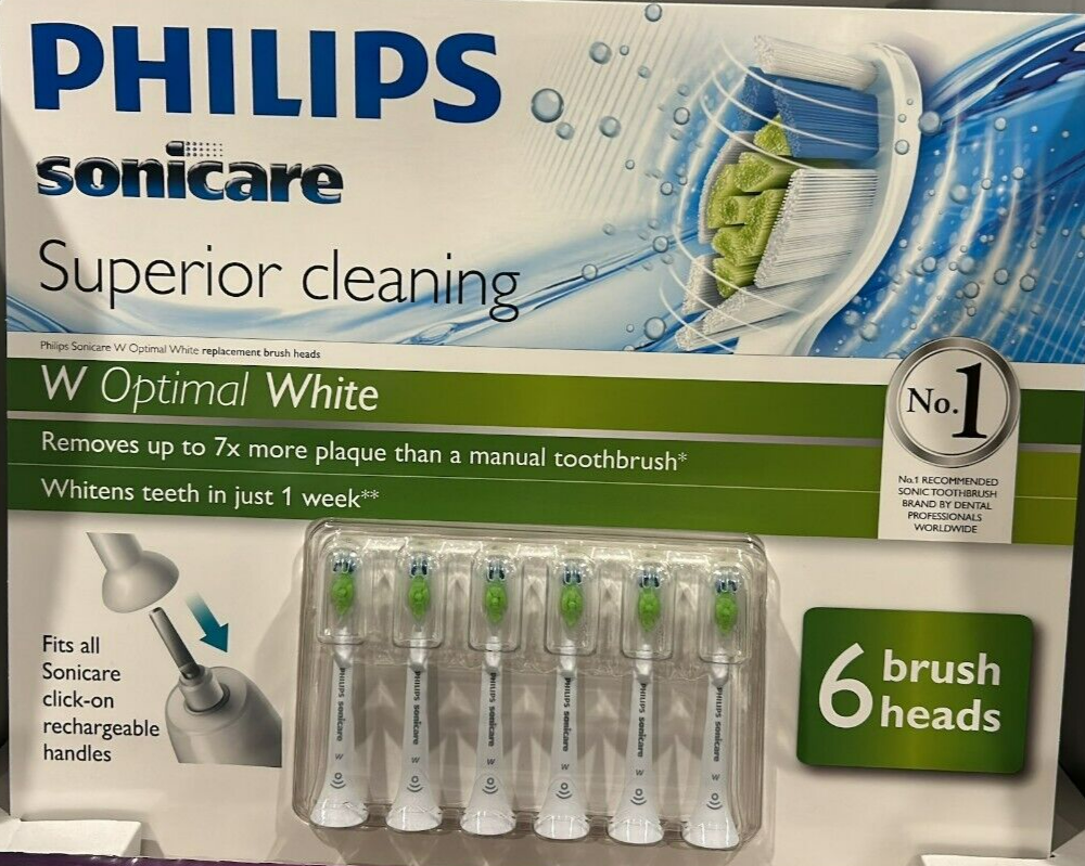 Philips Sonicare Replacement Electric Toothbrush W Optimal Heads Genuine 6 Pack