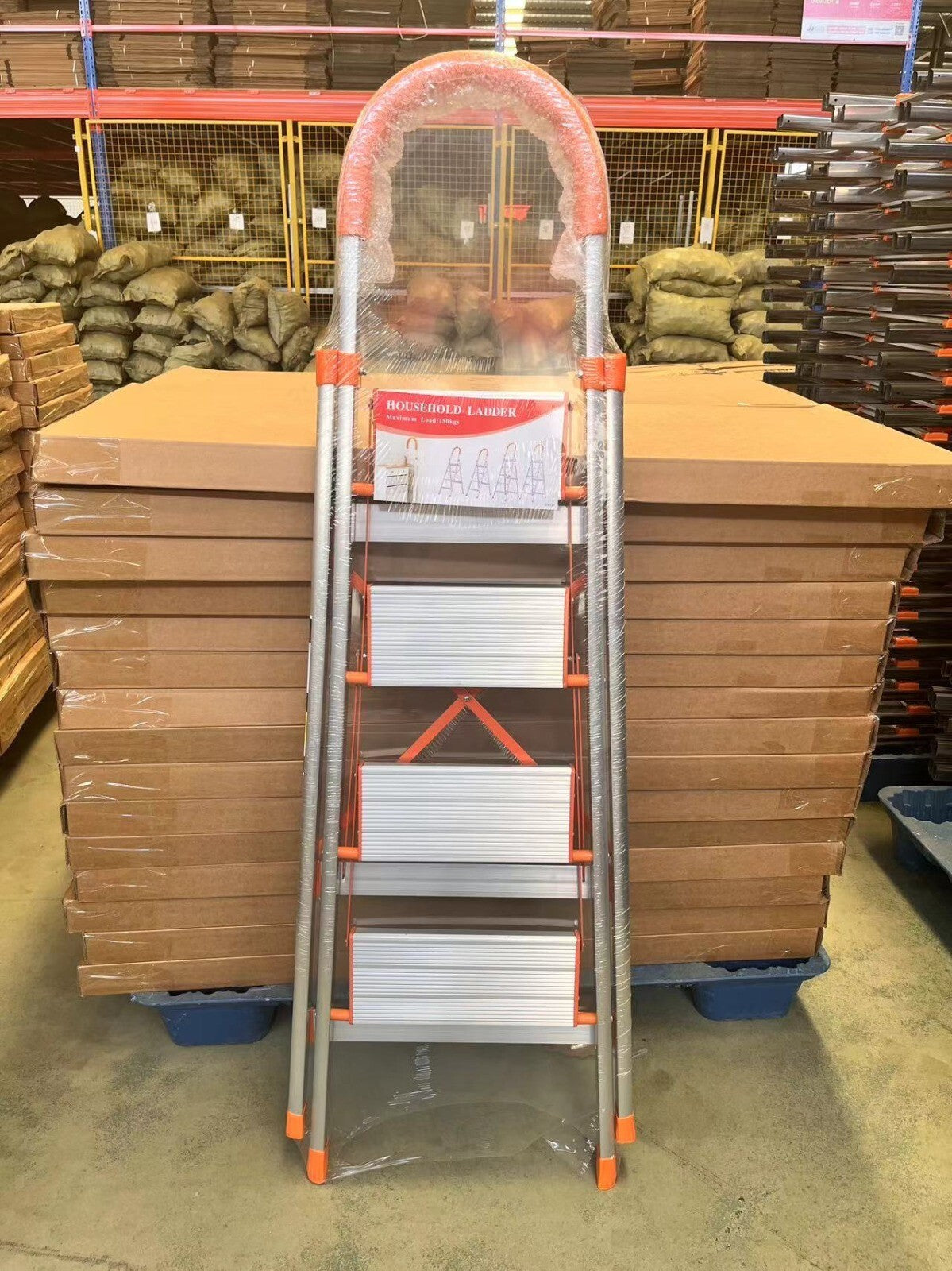 Katashi 4 Step Ladder Aluminium Multi Purpose Folding Light Weight Platform