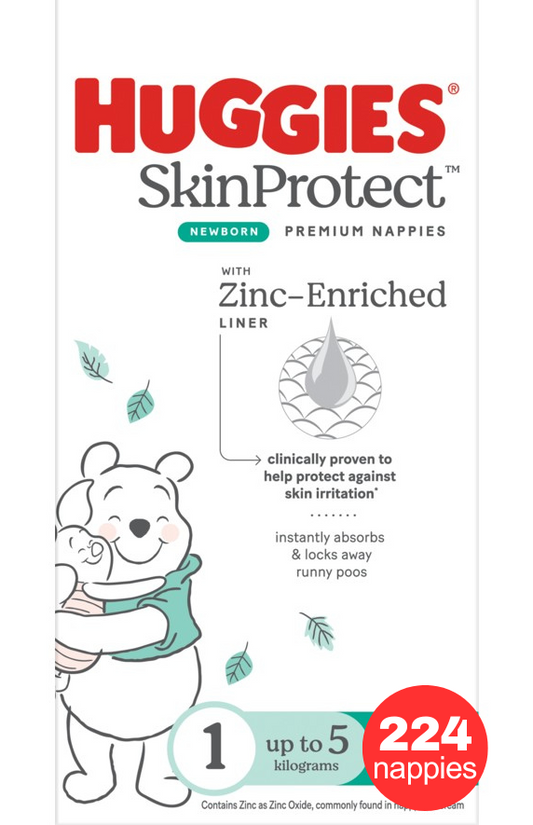 Huggies Unisex Ultimate Nappies Size 1 Newborn 224 Disposable Diapers Up to 5 kg