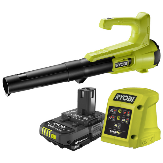 Ryobi 18V ONE+ Jet Blower 18V Cordless 2.0Ah Li-Ion Battery Charger Kit 250CFM