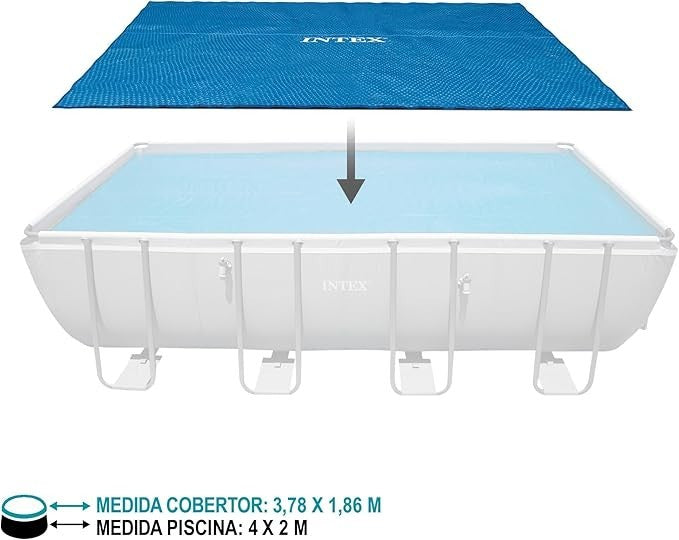 Intex Solar Pool Cover Above Ground Swimming Pool Rectangle Protector 4M X 2M