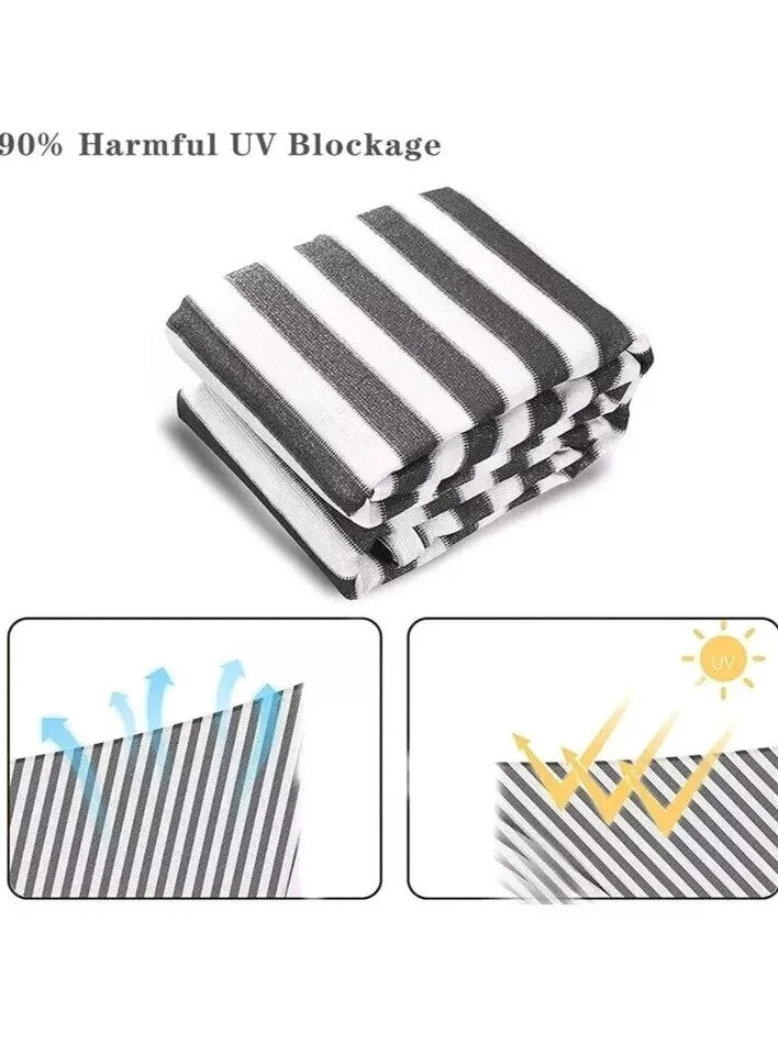 Marquee 3x3m Sun Shade Sail Square Heavy Duty Rain UV Block Canopy Stripe Cloth