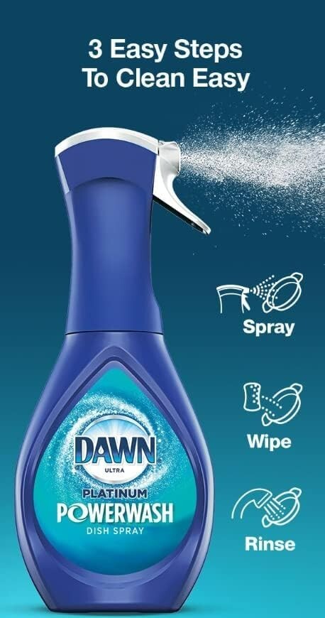 Dawn Dishwashing Platinum Powerwash Dish Spray Soap Cleaner Starter Pack Refill