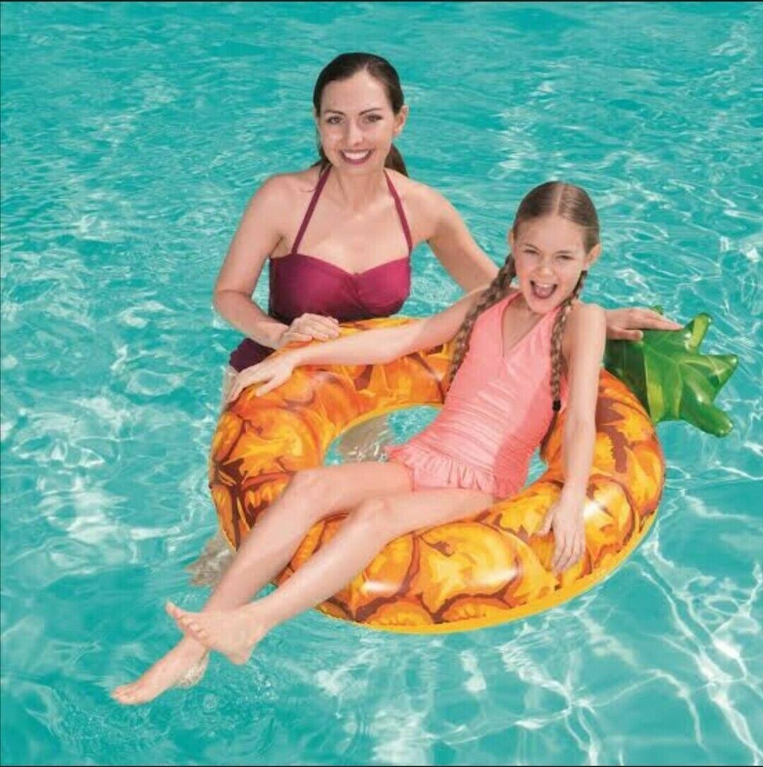 H2OGO Inflatable Summer Fruit Pool Ring Swim Float Rafts Blow Up Kids Adult Toy