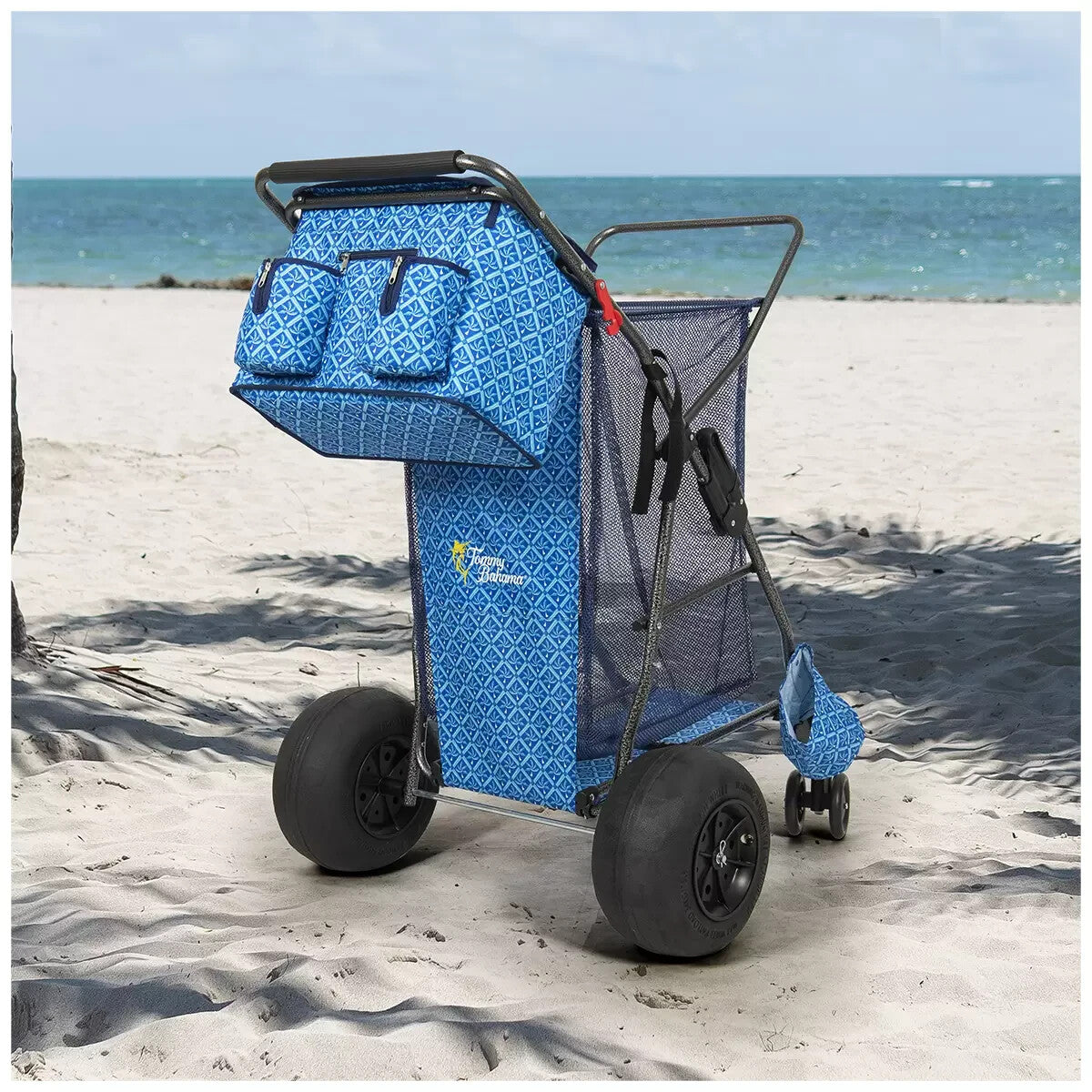 Tommy Bahama Beach Cart Trolley Wonder Wheeler Portable Picnic Camping Wagon