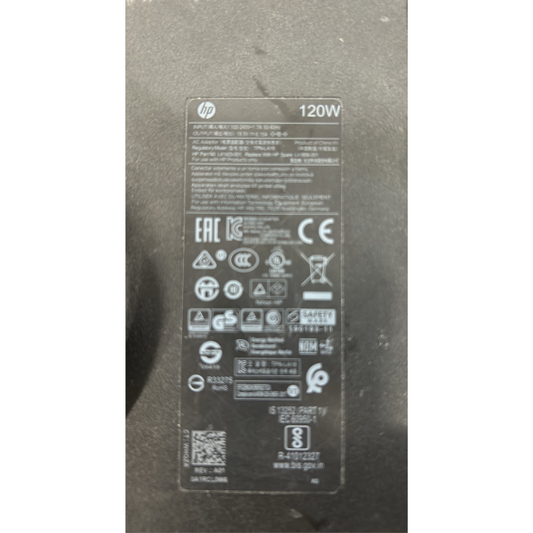 HP Power Laptop Adapter Charger TPN-LA18 120W 19.5V 6.1A L41856-001 Blue tip